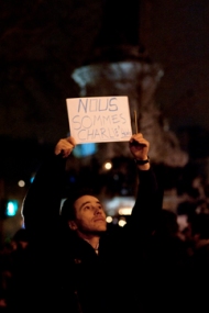 Tous avec Charlie. Paris, place de a République, 7 janvier 2015